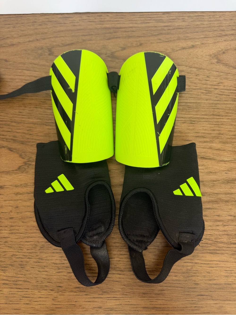 adidas Bright Neon and Black Soccer Shin Guards